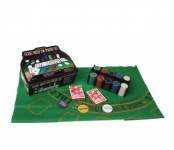 Набор для покера в коробке (200 фишек, 2 колоды карт, сукно)