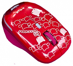 

Мышь E-Blue Monster Babe Проводная, красная, c сенсором Blue Wave, 1480 DPI, USB