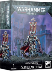 Warhammer 40 000 (Вархаммер 40 000): миниатюра Серых Рыцарей (Grey Knights) – Кастелян Кроу (Castellan Crowe), арт. 57-12