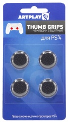 Накладки Artplays Thumb Grips защитные на джойстики геймпада (4 шт, черные) (PS4)