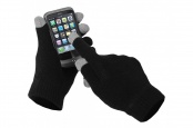 Перчатки для пользования телефонами с сенсорными экранами, универсальный размер M/L, черные