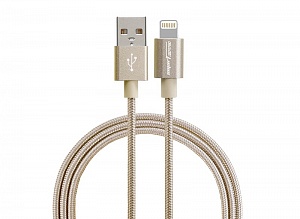 

USB-кабель Smarterra STR-AL002M (1м, нейлон, золотистый)