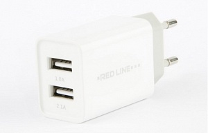 

ЗУ Red Line Lux Z2, 2.1A Fast Charger, белый