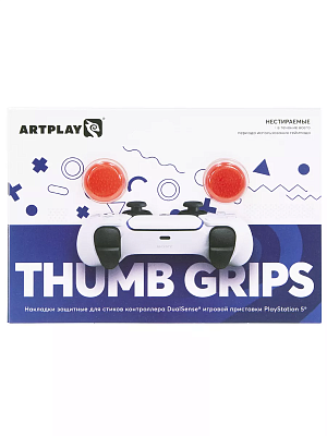 Накладки Artplays Thumb Grips для геймпада PS5 DualSense (2 шт.) (красные)