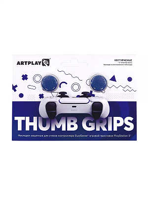 Накладки Artplays Thumb Grips для геймпада PS5 DualSense (2 шт.) (синие) - фото 1