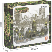 Конструктор магнитный Minecraft – Военная База (132 блока / 5 светящихся) (MC16810)