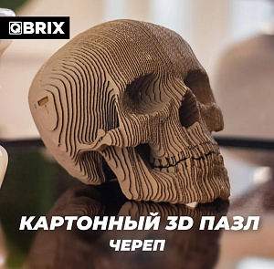 

3D конструктор из картона Qbrix - Череп