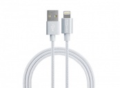 USB-кабель Smarterra STR-AL002M (1м, нейлон, серебристый)