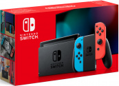 Игровая консоль Nintendo Switch красный неон / синий неон с улучшенным временем автономной работы (MOD. HAC-001-01)