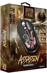 Мышь Qumo Assassin M33, проводная, оптическая, 1200/1600/2400/3200  dpi