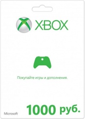 Карта оплаты Xbox Live 1000 рублей. Коробочная версия
