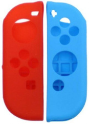 Силиконовые чехлы для 2-х контроллеров Joy-Con (красный + голубой)
