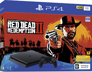 

Sony PlayStation 4 1TB Slim (CUH-2208B) + игра Red Dead Redemption 2