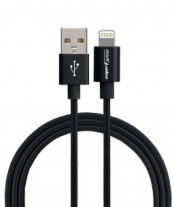 USB-кабель Smarterra STR-AL002M (1м, нейлон, черный)