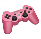Геймпад беспроводной Sony DualShock для PS3 (розовый) (Не оригинал)