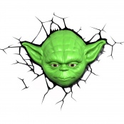 Пробивной 3D светильник StarWars -Yoda 