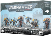 Warhammer 40 000 (Вархаммер 40 000): миниатюры Космических Волков (Space Wolves) – Терминаторы Волчьей Стражи (Wolf Guard Terminators), набор, арт. 53-36