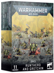 Warhammer 40 000 (Вархаммер 40 000): миниатюры Орков (Orks) – Надсмотрщик и Гретчины (Runtherd and Gretchin), набор, арт. 50-16